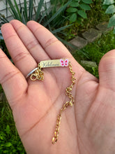 Load image into Gallery viewer, 14k Gold Plated Baby Bracelet Personalized, Child ID Bracelet, Custom Name Baby Boy Girl Bracelet, Medical Id Bracelet,