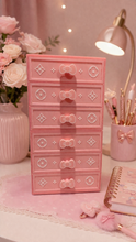 Load image into Gallery viewer, Hello K. Stackable Drawer Organizer 💖 Cute Pink 3 Drawer Storage