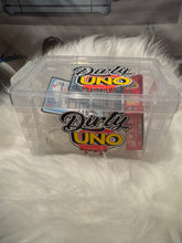 Load image into Gallery viewer, Mini Dirty Uno Game Adult drinking game, shot glasses, game night favorite