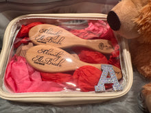 Load image into Gallery viewer, Personalized Baby Hair Brush Set Shower Gift Engraved Baby Brush Newborn Keepsake Baby Boy Girl Gift Set