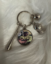 Load image into Gallery viewer, Personalized Keychain Metal Football Baseball/Hockey/Photo Backpack Decor Game Day Gifts