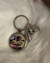 Load image into Gallery viewer, Personalized Keychain Metal Football Baseball/Hockey/Photo Backpack Decor Game Day Gifts