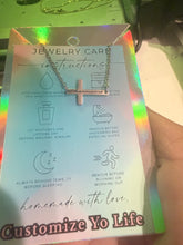 Load image into Gallery viewer, Personalized Tiny Horizontal Cross Necklace (Silver, Gold,)