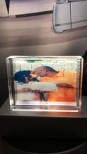 Load image into Gallery viewer, 3D Crystal Custom Photo, photo crystal with Customized Photo, Unique Gift For Family Crystal with Colorful LED Base