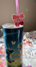 Load image into Gallery viewer, 3D printed Cutesy Cherry Bow straw topper