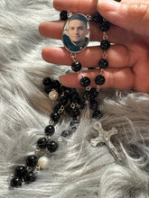Load image into Gallery viewer, Personalized Rosary Necklace, Custom Photo Necklace, Rosary Prayer Beads, Cross Charm, First Communion, Baptism, Memorial Gift, Religious Gift