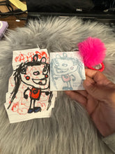 Load image into Gallery viewer, Kids drawing keychain/kids art keychain/children artwork keychain keepsake/child art drawing keepsake/mom's gift/dad's gift/grandma gift/