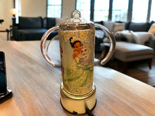 Load image into Gallery viewer, Personalized 2 Lid Sippy Cup Tumbler/ Toddler Tumbler - 12 oz - personalized for baby, toddlers, Christmas gift for kids, baby shower birthday