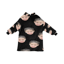 Load image into Gallery viewer, Personalized favorite pet,cat,face photos Blanket Hoodie,Personalised Oversized Blanket Hoodie,Wearable Blanket Hoodie,Blanket Hoodie for Men/Women