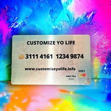 Load image into Gallery viewer, Business Cards Aluminum Business Cards - Customized with your Logo and Text