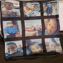 Load image into Gallery viewer, 9 Panel Personalized Pillow, Custom Pillow Case, Picture Pillow, Decorative Pillow Case
