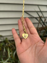 Load image into Gallery viewer, Personalized Real Fingerprint Necklace, Custom Heart Charm with Name, Engraved Fingerprint Handwriting
