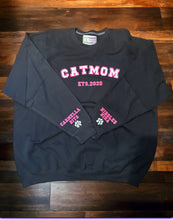 Load image into Gallery viewer, Custom Mama, Daddy, Grandma, granddad, etc. Sweatshirt with Date EST, and Children&#39;s Name on Sleeve, Mama Sweatshirt,
