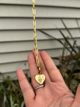 Load image into Gallery viewer, Personalized Real Fingerprint Necklace, Custom Heart Charm with Name, Engraved Fingerprint Handwriting
