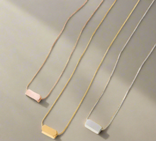 Load image into Gallery viewer, Personalized Rectangular Let Them Necklace - Inspirational Jewelry - Motivational Pendant Necklace - Gold, Silver Rose Gold Necklace - Jewelry Gift - Stainless Steel
