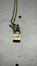 Load image into Gallery viewer, Personalized Petite Lock Pendant Necklace (Silver or Gold)
