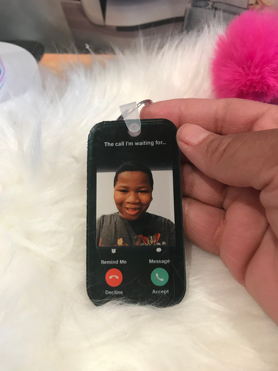 Custom Photo The Call I Wish Acrylic Keychain, Gift For Family, Dad, Mom, Grandpa, Grandma, Custom Keychain, Keychain Gift