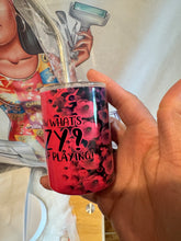 Load image into Gallery viewer, Custom Insulated 3oz Mini Shotglass Tumblers w/straw and lid also can be keychains for Birthday, Travel, Party Favors, Graduations, Wedding, Cruises, Valentine&#39;s
