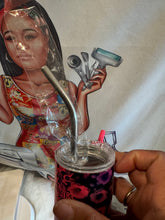 Load image into Gallery viewer, Custom Insulated 3oz Mini Shotglass Tumblers w/straw and lid also can be keychains for Birthday, Travel, Party Favors, Graduations, Wedding, Cruises, Valentine&#39;s
