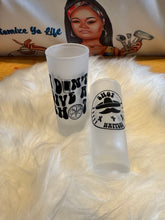 Load image into Gallery viewer, Personalized 3oz Frosted Glass Tall Shot Glass, Custom Shot Glass, Photo Shot Glass, Party Favor, Bachelorette Party, Wedding Favor
