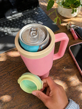 Load image into Gallery viewer, Skinny 12oz Can Cooler w/ Lid + Rotating Straw Cover

