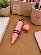 Load image into Gallery viewer, Crayon Chapstick Holder – Cute Keychain Set 🥢💄✨ or Pencil Chapstick Holder
