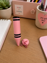 Load image into Gallery viewer, Crayon Chapstick Holder – Cute Keychain Set 🥢💄✨ or Pencil Chapstick Holder
