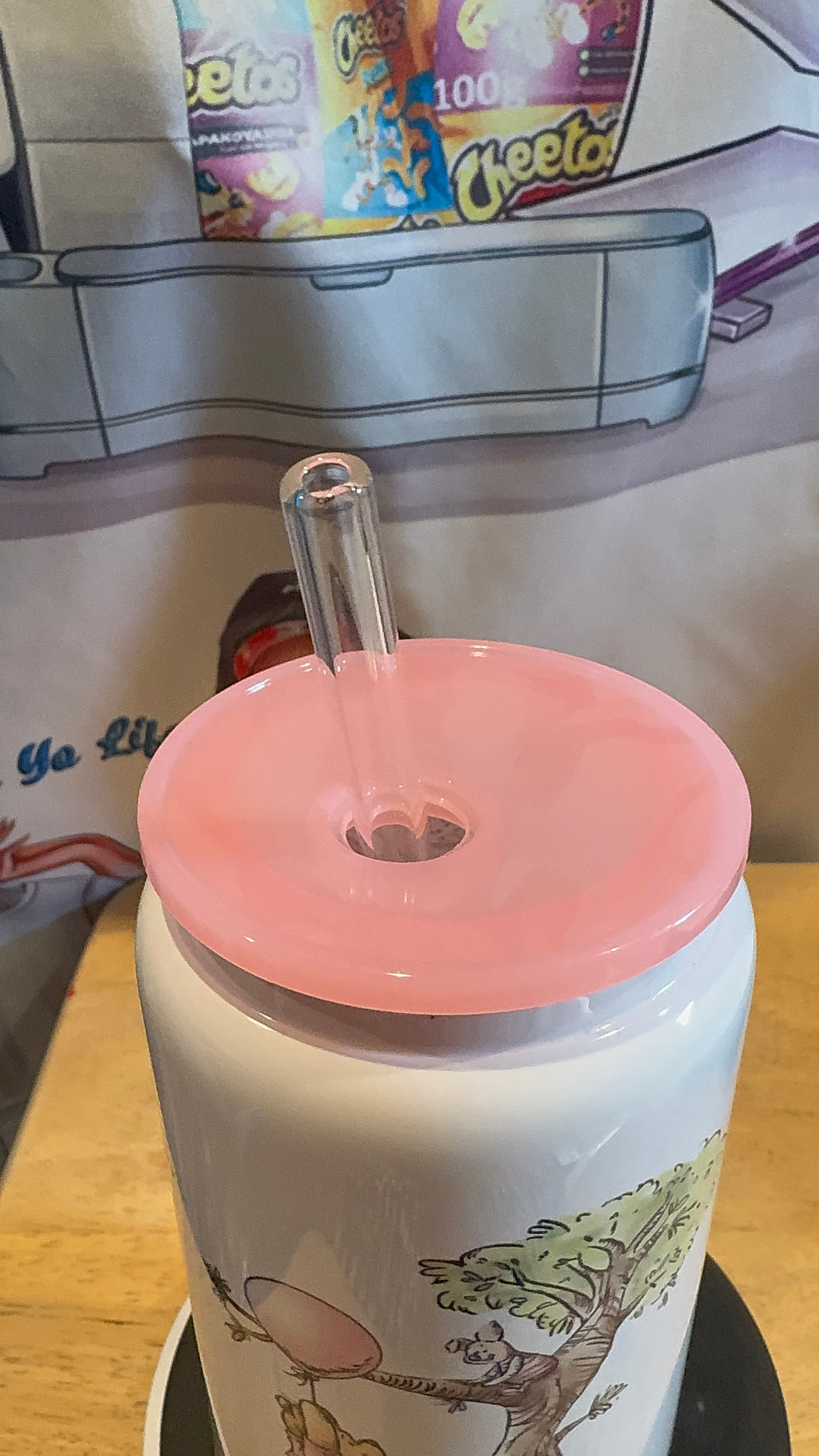 Personalized 16 oz inspired Winnie the Pooh Glass Can | Libbey Glass | Winnie Beer Can