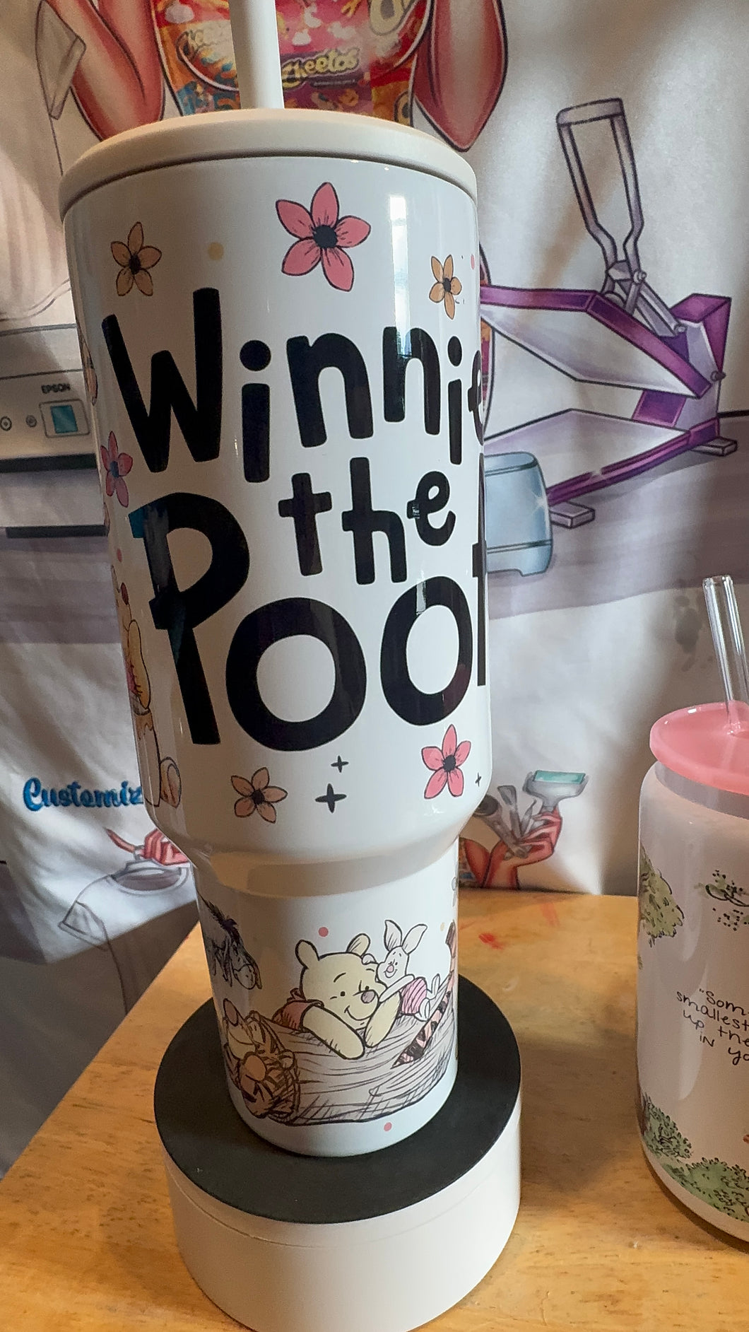 Personalized 40oz tumbler with handle No speaker