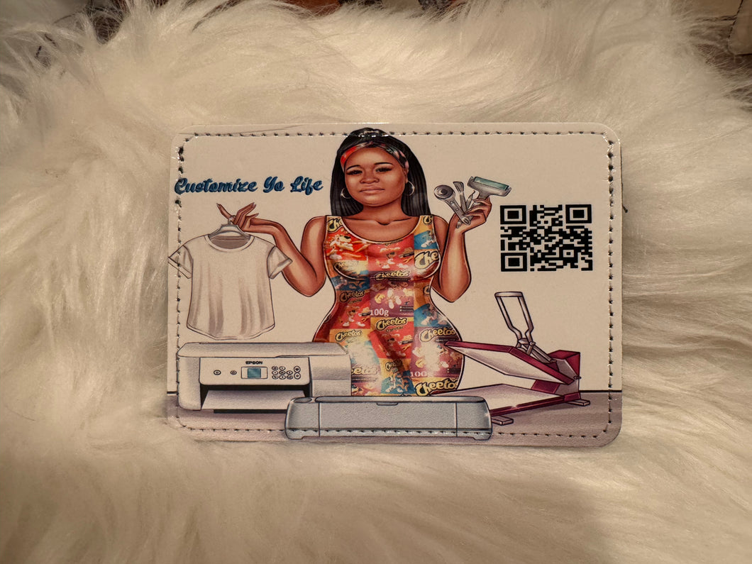 Custom Photo Cardholder, Slim Faux Leather Leather Card Holder, Personalised Credit Card Wallet, Special Custom Gift