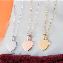 Load image into Gallery viewer, Personalized Laser Engraved Heart Pendant Necklace
