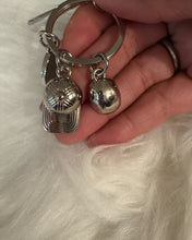 Load image into Gallery viewer, Personalized Keychain Metal Football Baseball/Hockey/Photo Backpack Decor Game Day Gifts

