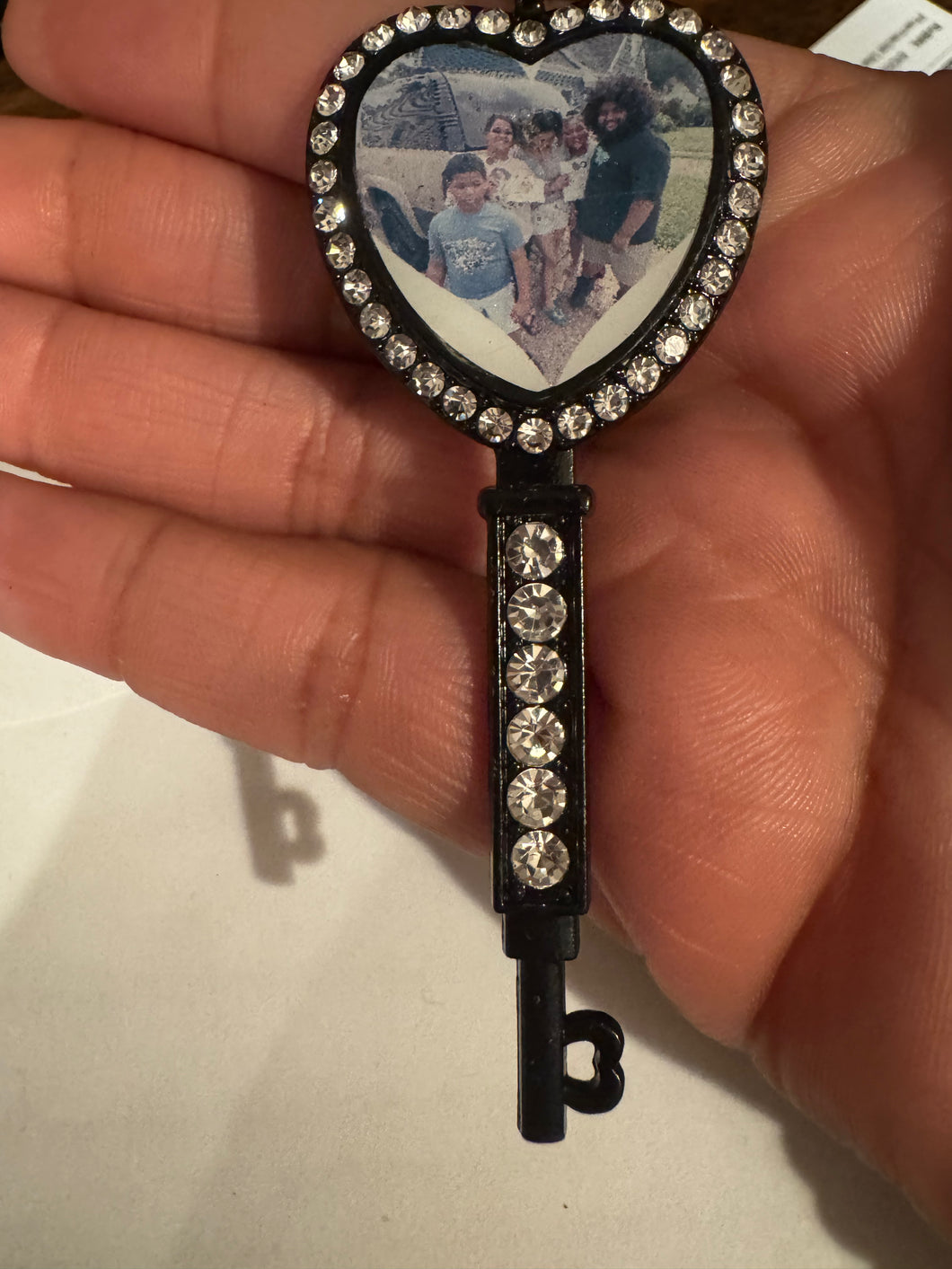 Personalized Key to Your Heart, Photo Pendant Necklace OR Keychain, For Mom, Girlfriend, Sister, Grandma, Mother’s Day Keepsake, Heirloom