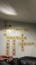 Load image into Gallery viewer, 4&quot;×4&quot; Scrabble Tile Wall Art Letters - Handmade/Customizable - price per tile - Large scrabble tiles, scrabble letters, wall art,
