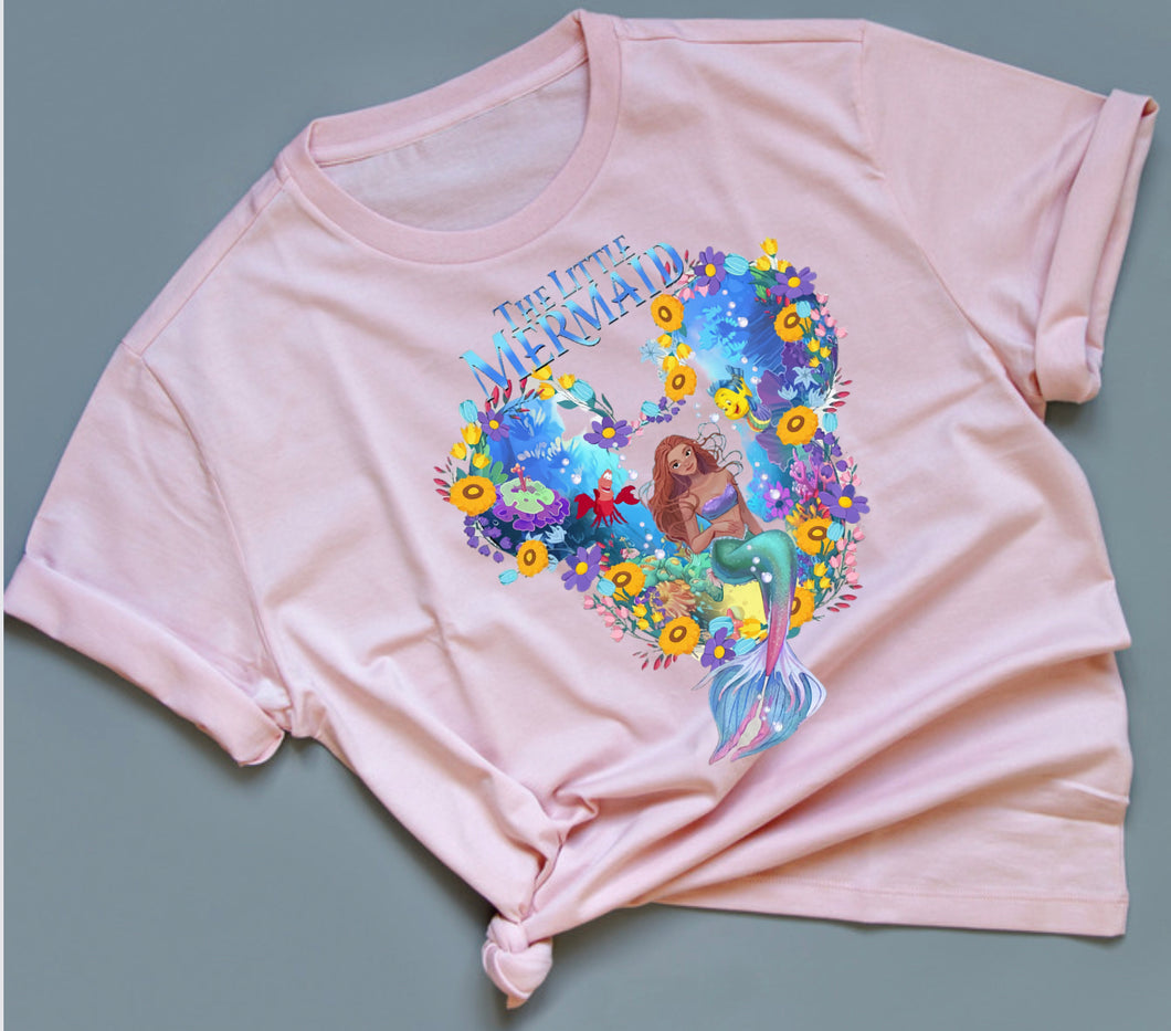 Little Mermaid Unisex Shirt, Black Ariel Shirt, Disney Shirt, Black Little Mermaid Shirt, Disney Princess2023