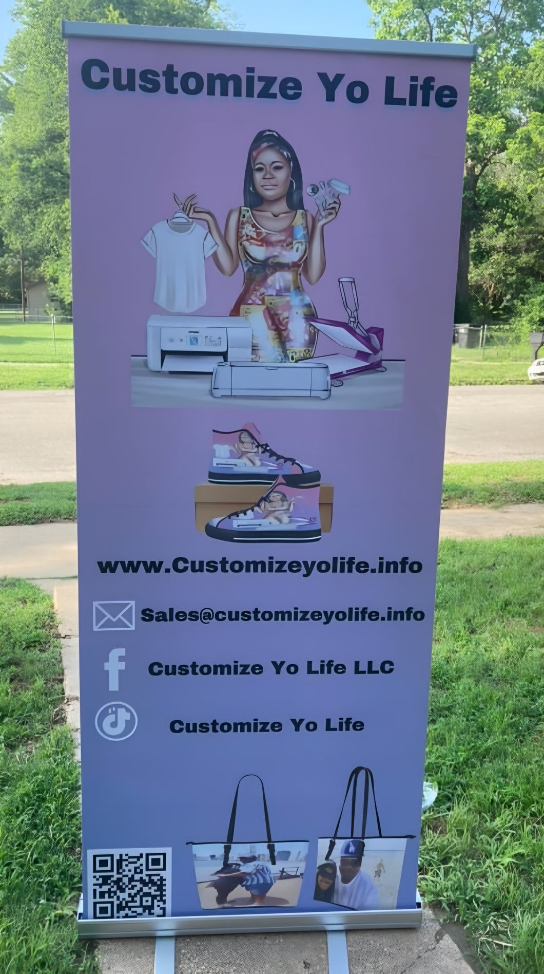 Custom Retractable Banner Stand INCLUDED with full-color print | Adjustable banners