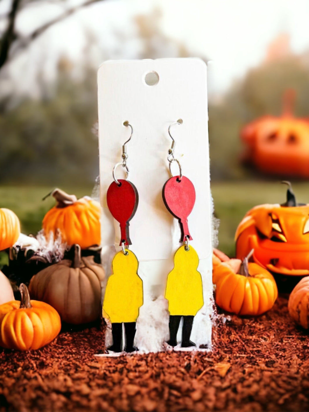 Pennywise the Clown-inspired earrings