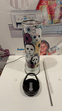 Load image into Gallery viewer, Horror Movie Sunflower Tumbler, Horror Movie Stars, Scary Movie Tumbler, Halloween Cup, Halloween...
