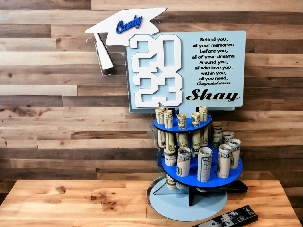 Personalized 2023 Graduate Money Cake
