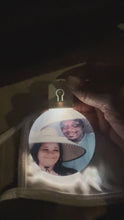 Load and play video in Gallery viewer, Personalized LED Ornaments | Christmas, personalized gift, christmas decor, handmade, santa clause, gift ideas, stocking, tree,
