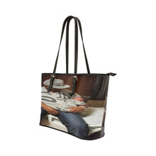 Load image into Gallery viewer, Custom Small Photo  Leather Tote Bag
