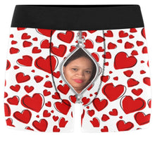 Load image into Gallery viewer, Personalized Boxers for Husband, Print Face Photo Underwear, Sexy Zipper Briefs
