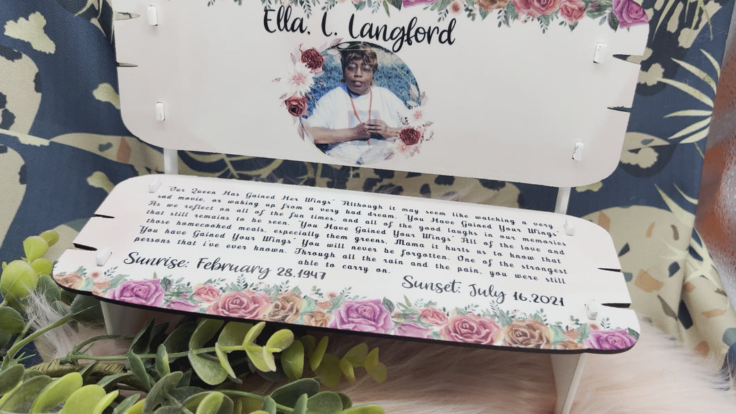 Personalized Love One's Memorial Bench, In Loving Memory, Custom Memorial Keepsake, Home Décor, For Pet, Family, Friends, Personalized