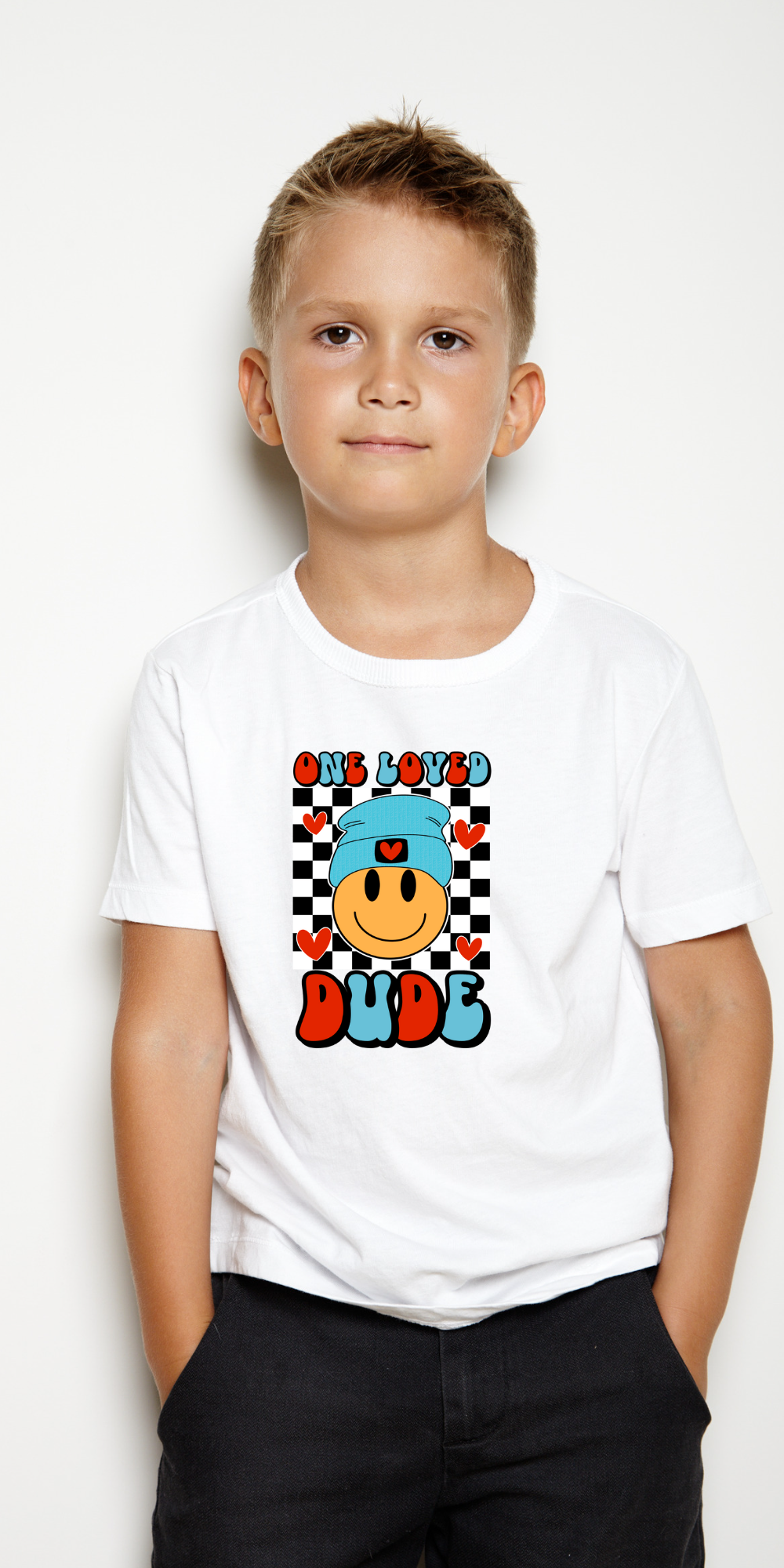 One Loved Dude Shirts, Retro Valentines Boys Shirt, boy/Toddler Valentines Shirt, Valentines Day Boys