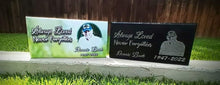 Load image into Gallery viewer, Photo Engraved or Vinyl Wrapped Personalized  Headstone Gravestone Memorial Marker 22x12 Inch
