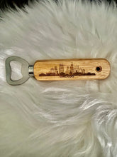 Load image into Gallery viewer, Personalized Wood Handled Bottle Opener, laser engraved, customizable, Gift for Father's Day, Bachelor  Bachelorette Party, Wedding Favor,
