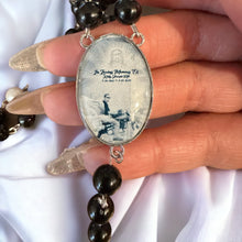 Load image into Gallery viewer, Personalized Rosary Necklace, Custom Photo Necklace, Rosary Prayer Beads, Cross Charm, First Communion, Baptism, Memorial Gift, Religious Gift
