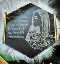Load image into Gallery viewer, Slate Serving Tray - Personalized Serving Tray - Cheese Board - Slate Board - Wedding Gift - Housewarming Gift, Engraved Serving Tray
